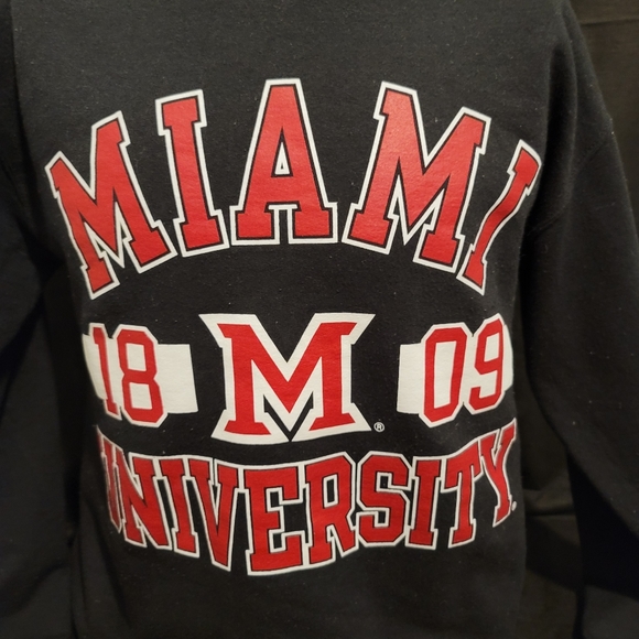 Vintage Miami University Reverse Weave Warmup Sweatshirt Size S Crewneck 90s - Picture 2 of 11